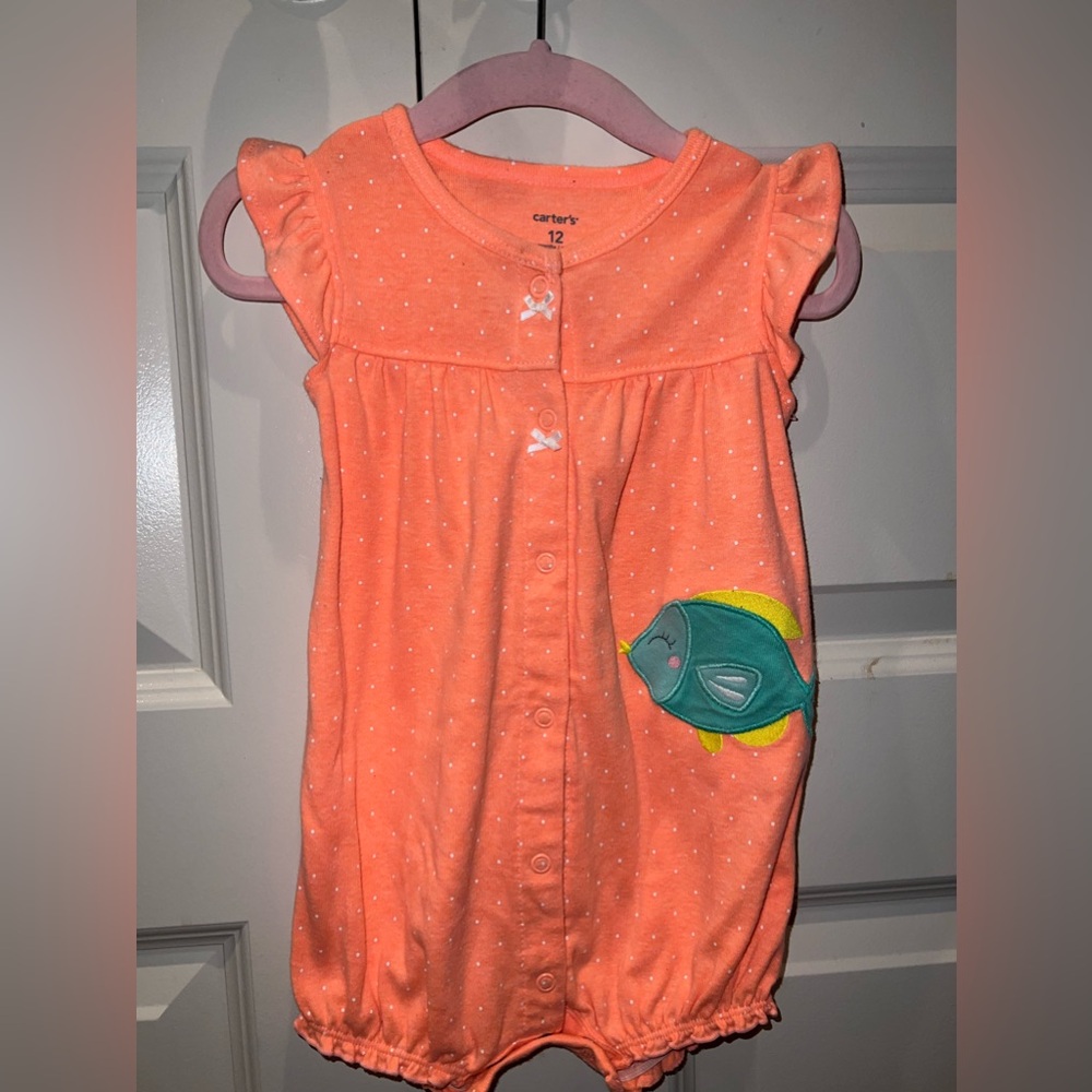 Carters - Coral Fish Romper - 12 months